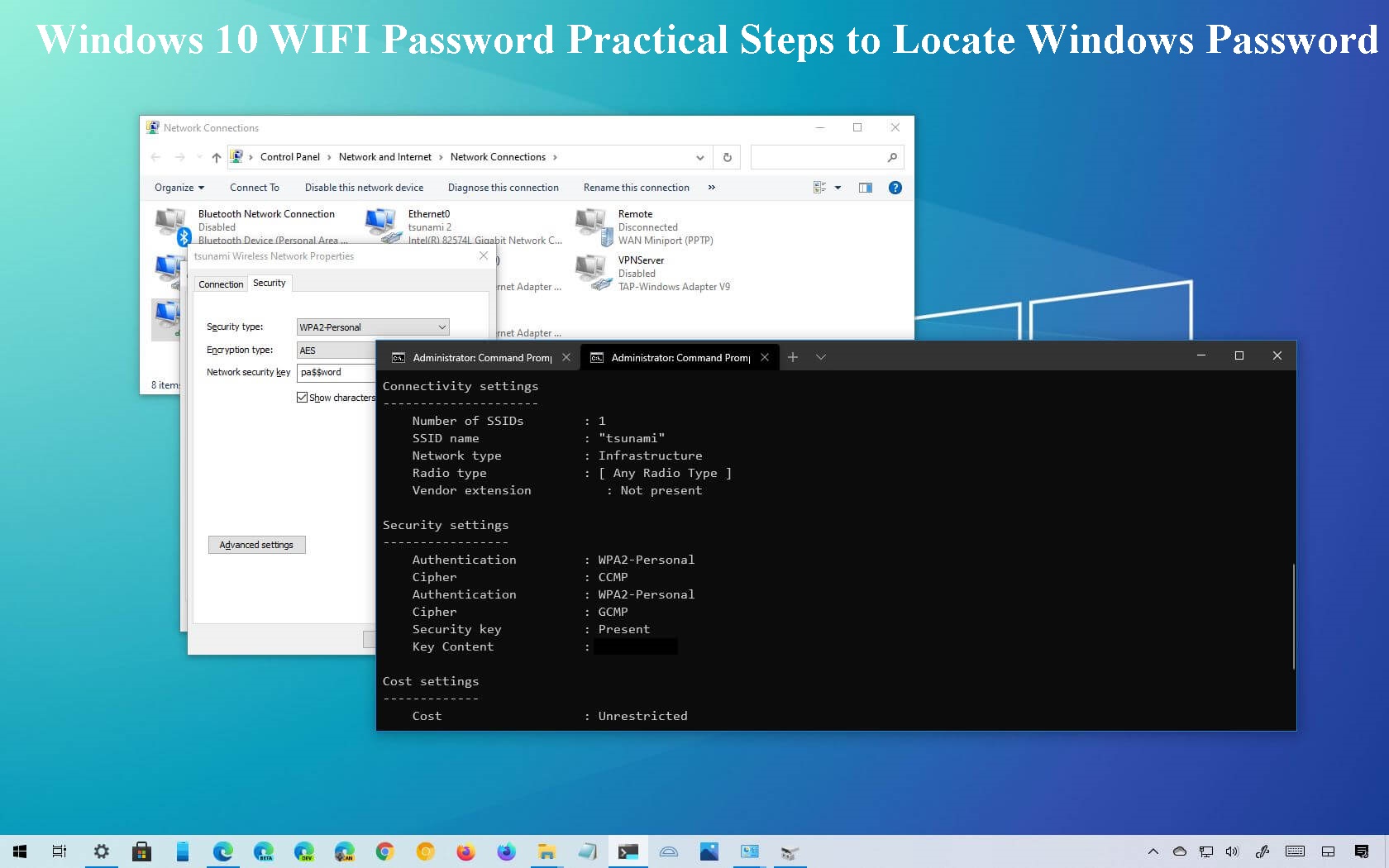 Windows 10 WIFI Password Practical Steps to Locate Windows Password